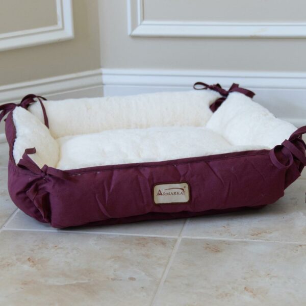 Armarkat Pet Bed Model C06HJH/MB Burgundy - Image 2