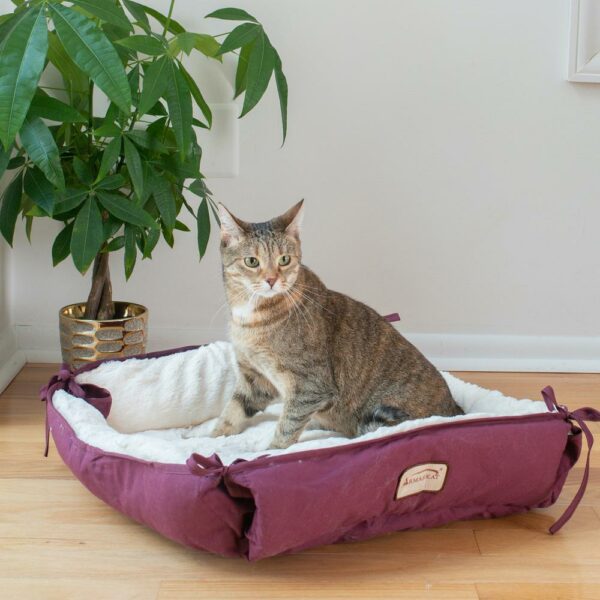 Armarkat Pet Bed Model C06HJH/MB Burgundy - Image 3