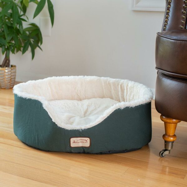 Armarkat Pet Bed Model C04HML/MB Laurel Green and Ivory - Image 4