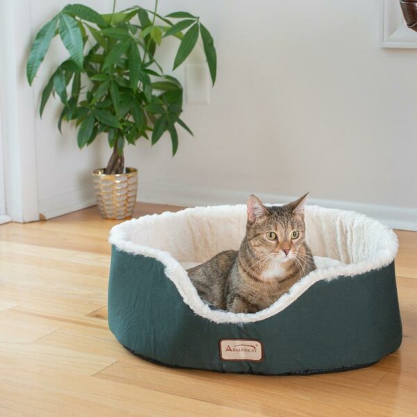 Armarkat Pet Bed Model C04HML/MB Laurel Green and Ivory - Image 5