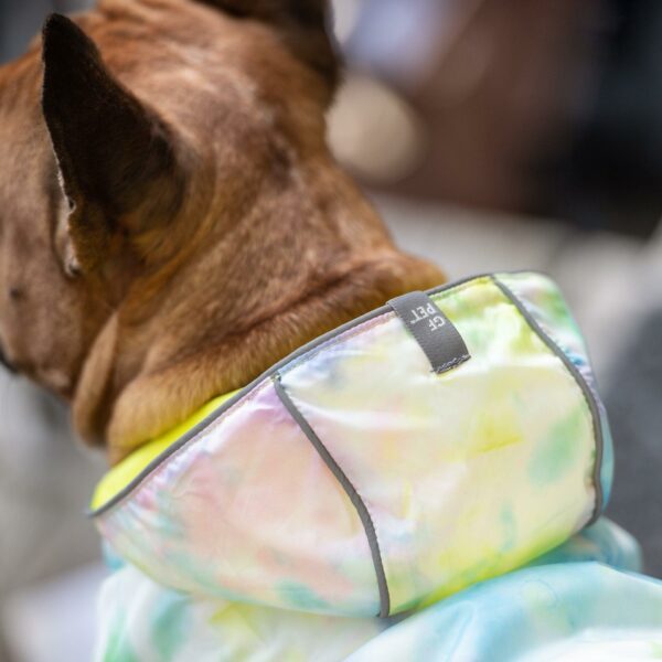 Reversible Raincoat - Neon Yellow with Tie Dye - Image 2
