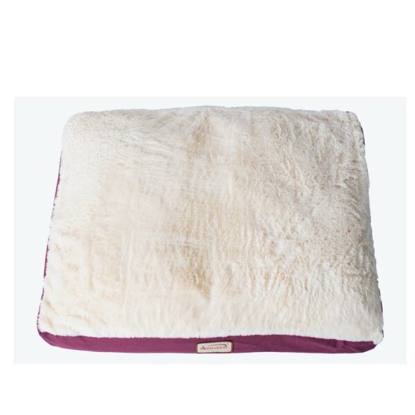 Armarkat Model M02HJH/MB-M Medium Pet Bed Mat with Poly Fill Cushion in Burgundy & Ivory - Image 2