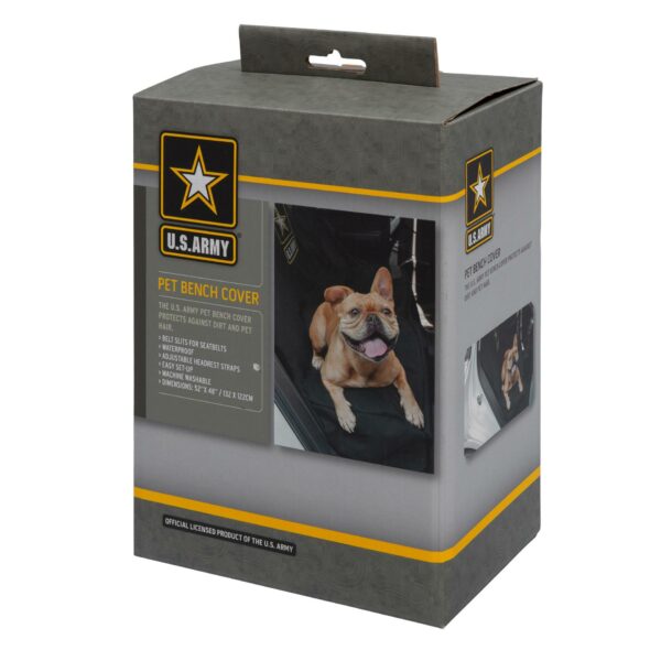 US Army Car Bench Seat Pet Cover - Dark Camo - Image 2