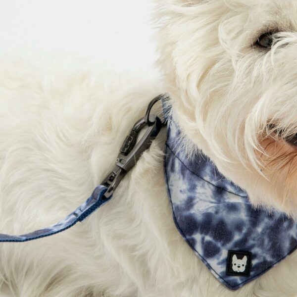Poplin Dog Leash - Blue Tie Dye - Image 2