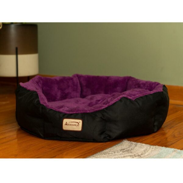 Armarkat Large, Soft Cat Bed in Purple and Black - C101NH/ZH - Image 9