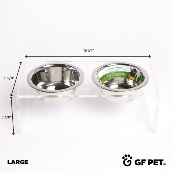 Acrylic Double Feeder - Clear - Image 4