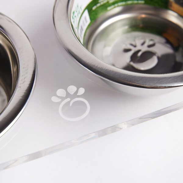 Acrylic Double Feeder - Clear - Image 2
