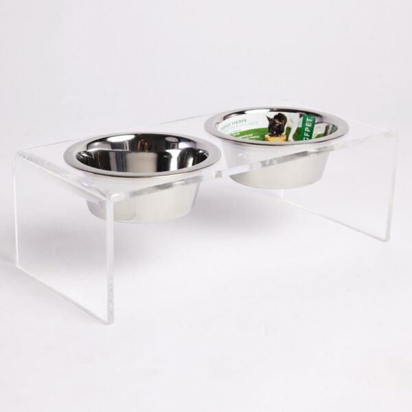 Acrylic Double Feeder - Clear - Image 3