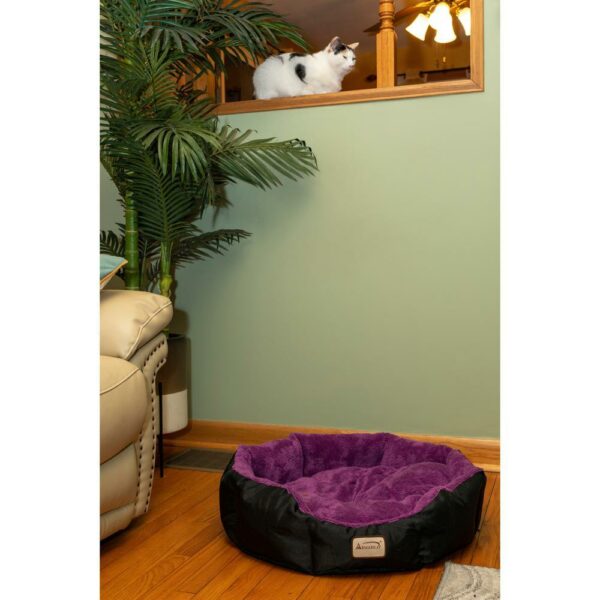 Armarkat Large, Soft Cat Bed in Purple and Black - C101NH/ZH - Image 3