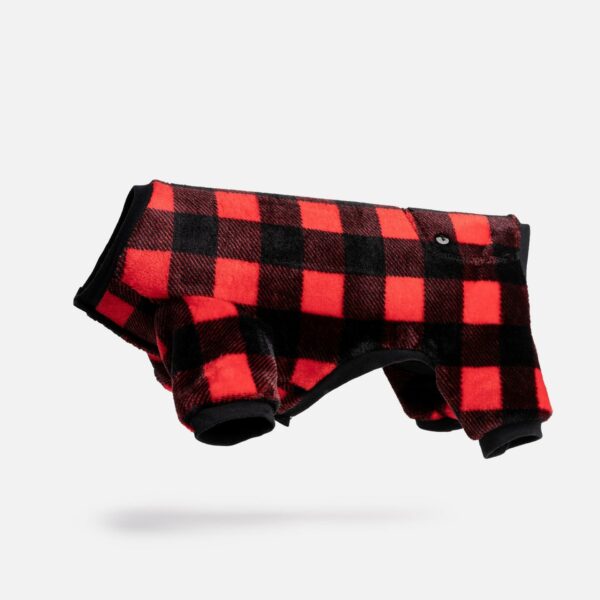 Buffalo Plaid Dog Pajama - Red - Image 3