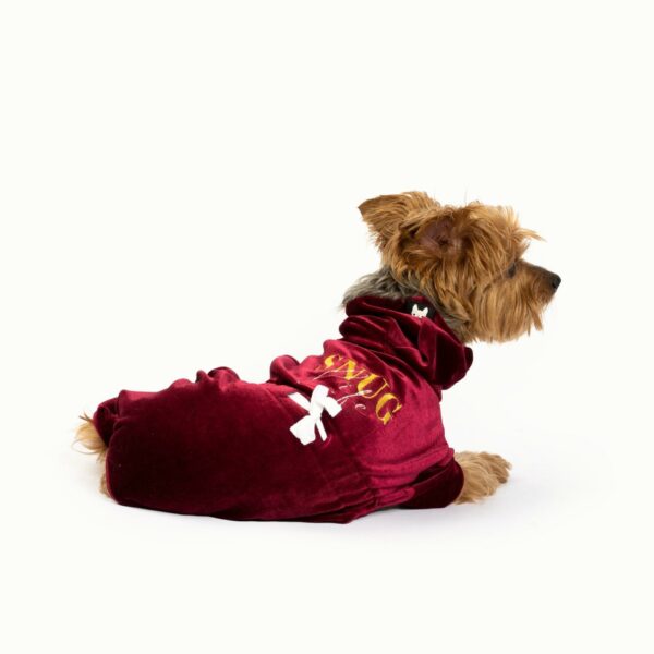 Coco Velour Pjs - Wine - Image 5