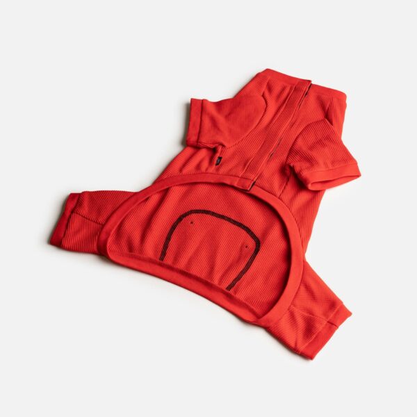 Thermal Dog Pajama - Red - Image 5