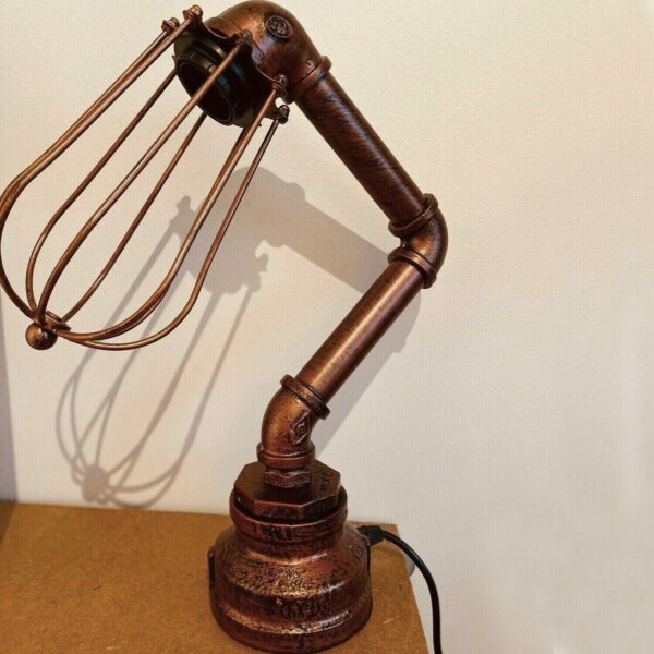 Retro Industrial Water Pipe Lighting Wall Plug-In Table Lamp Steampunk Metal Indoor Stand~1306 - Image 2