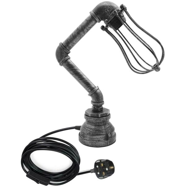Retro Industrial Water Pipe Lighting Wall Plug-In Table Lamp Steampunk Metal Indoor Stand~1306 - Image 13