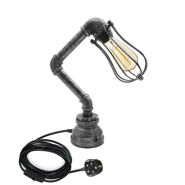 Retro Industrial Water Pipe Lighting Wall Plug-In Table Lamp Steampunk Metal Indoor Stand~1306 - Image 22