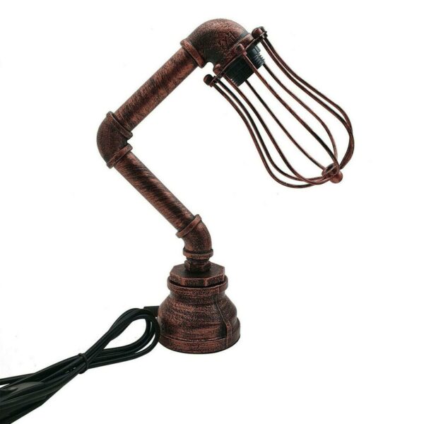 Retro Industrial Water Pipe Lighting Wall Plug-In Table Lamp Steampunk Metal Indoor Stand~1306 - Image 24