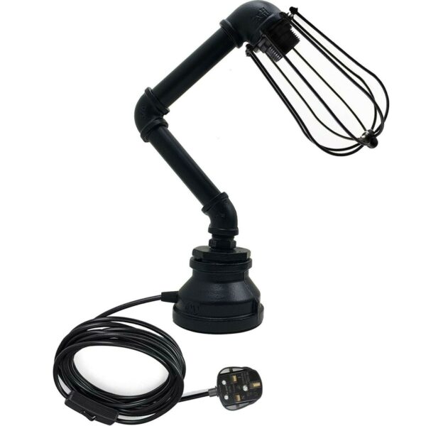 Retro Industrial Water Pipe Lighting Wall Plug-In Table Lamp Steampunk Metal Indoor Stand~1306 - Image 29