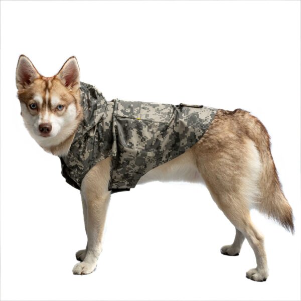 US Army Packable Dog Raincoat - Camo - Image 2